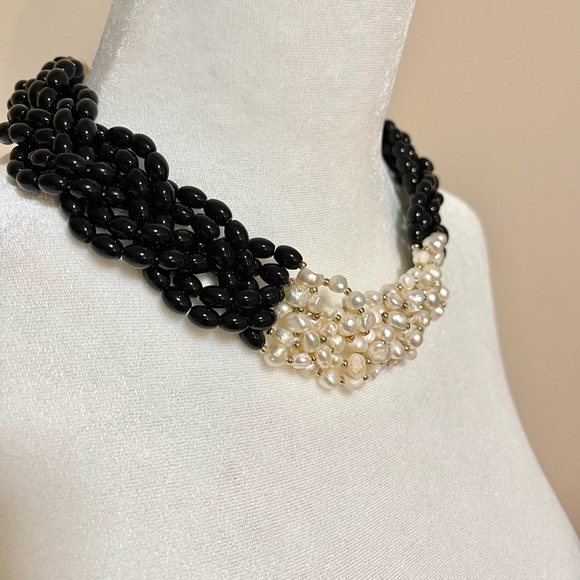 WHBM : Woven Fresh Water Pearl Necklace | NWT - Picture 5 of 7